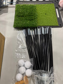 YWITIO GOLF NET WITH HEAVY-DUTY MAT INDOOR OUTDOOR GOLF HITTING - BLACK/WHITE - Like New