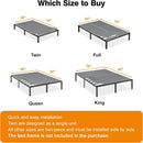 DRWWI BUNKIE BOARD 10MM 76” X 80” NON-SLIP BASE METAL BED FRAME KING SIZE - GRAY - Like New