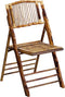Flash Furniture American Champion Bamboo Folding Chair 4 Pack 4X62111BAM - Brown - Like New