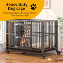 DAKITO 43/38 INCH HEAVY DUTY DOG CRATE FOLDING DOG KENNEL NO ASSEMBLY - BLACK - Like New