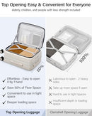 Hanke 20 Inch Carry On Luggage Wheels PC Hard Shell Top Opening - Ivory White - Brand New