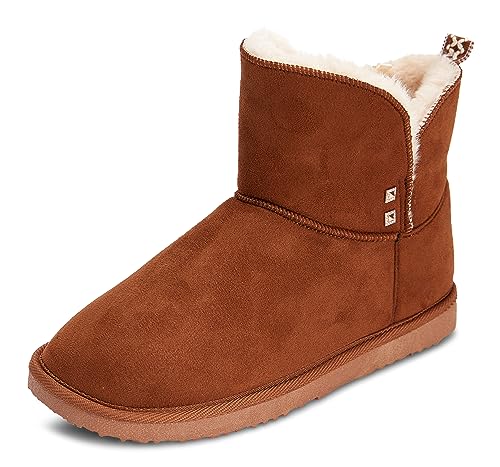 Floopi Warm Winter Boots for Women- Classic Ankle Cut, Eco-Friendly Suede - Brand New