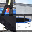 LIVAVEGE TRAMPOLINES 10FT TRAMPOLINE WITH SAFETY ENCLOSURE NET, LADDER - BLUE - Like New