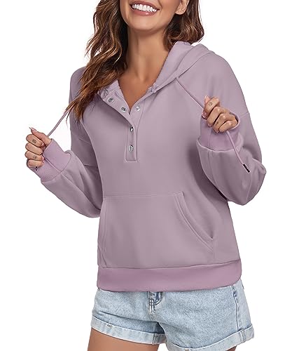 FKEEP WOMEN HOODIES CASUAL BUTTON DOWN SWEATSHIRT DRAWSTRING FALL WINTER - M/L - Brand New