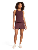 REEBOK WOMEN'S MASTERMIND MEDIUM IMPACT BRA TANK, SIZE WOMEN L - FUDGE - Brand New