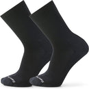 SMARTWOOL UNISEX EVERYDAY SOLID RIB LIGHT CUSHION CREW 2 PCS - MEDIUM - BLACK - Brand New