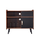 VEVOR RECORD PLAYER STAND POWER OUTLET, TURNTABLE STAND HOLDS - BROWN - Like New