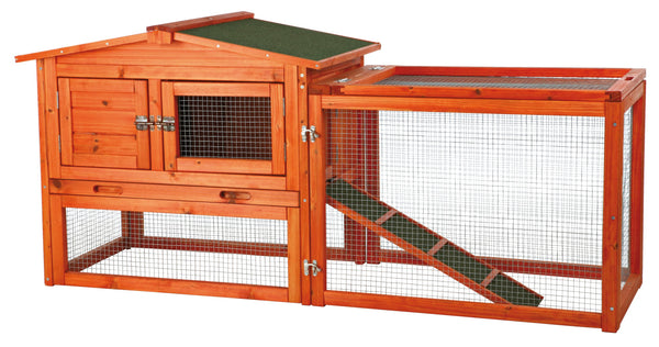 TRIXIE NATURA ANIMAL HUTCH WITH OUTDOOR RUN, 61"X20.75"X27.5" H - Scratch & Dent
