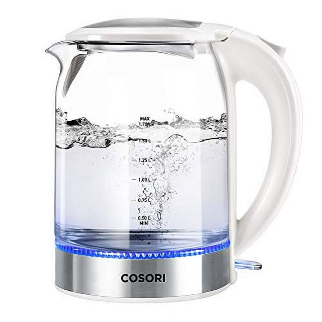 COSORI ELECTRIC KETTLE, 7.3 X 9 X 11.7 IN, - WHITE - Like New