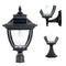 GAMA SONIC BLACK SOLAR OUTDOOR POST LIGHT PAGODA BULB 1-LIGHT GS-104B-FPW Brand New