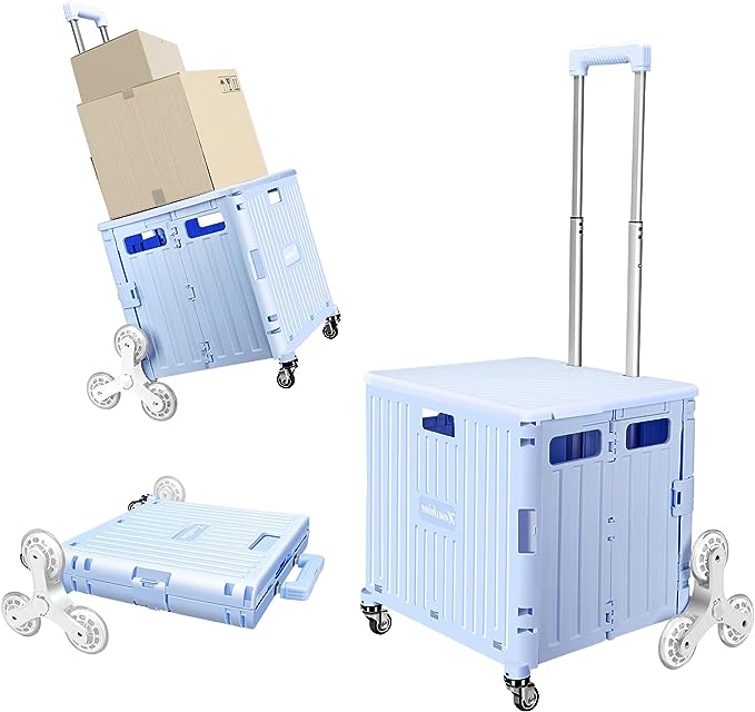 Honshine Foldable Cart Stair Climbing Wheels Crate Telescoping - Scratch & Dent