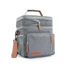UMUFUKA  DOUBLE COMPARTMENT LUNCH BAG INSULATED LUNCH COOLER TOTE - GRAY - Brand New