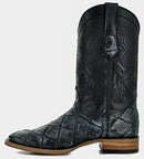 Soto Boots Mens Pirarucu Print Boots H50033 - Black - Size 8.5 - Like New