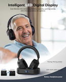SWIITECH ENSEMBLE-WIRELESS HEADPHONES FOR TV WATCHING, LED DISPLAY – DARK BLACK - Like New