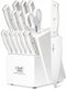 HUNTER.DUAL Knife Set, 15 Piece Kitchen Knife Set Block Self - Scratch & Dent