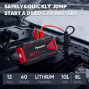 POVASEE JUMP STARTER 3000A PEAK BATTERY PACK 3000A - BLACK-RED - Like New