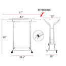 FISHAT HEAVY DUTY DOUBLE ROD CLOTHES RACK - WHITE - Like New