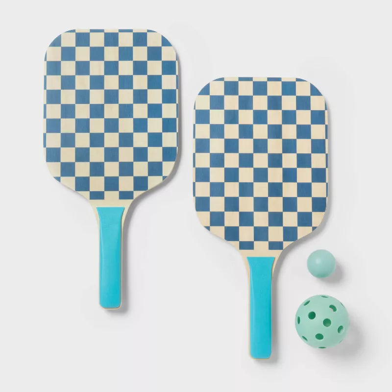 SUN SQUAD HYDRO TOY PICKLEBALL SET 4PC - BLUE/WHITE - Like New