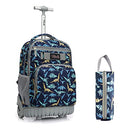 Tilami Rolling Backpack 18" Wheeled Laptop Bag Pencil Case, - Scratch & Dent