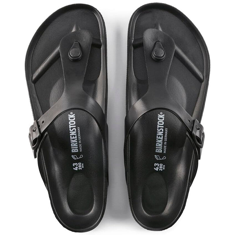 BIRKENSTOCK GIZEH EVA UNISEX SANDALS SIZE 4 MEN'S 6 WOMEN'S - BLACK - Like New