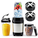 Nahida Blender for Smoothies 1200W 2 6-Fin Blades NB-01-SL - Silver - Like New