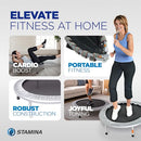 STAMINA FOLDING TRAMPOLINE WITH SMART WORKOUT APP 36 SILVER - SILVER - Brand New