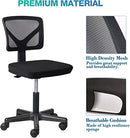 AFO Small Desk Chair with Ergonomic Lumbar Support, Adjustable Height - Black - Brand New
