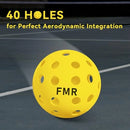 FEEL MY RHYTHM X40 OUTDOOR PICKLEBALL BALLS, 12-COUNT - YELLOW - Like New
