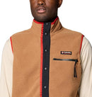 COLUMBIA HELVETIA II SHERPA PILE FLEECE VEST SIZE: MEN L CAMEL BROWN - Brand New