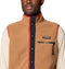 COLUMBIA HELVETIA II SHERPA PILE FLEECE VEST SIZE: MEN L CAMEL BROWN - Brand New