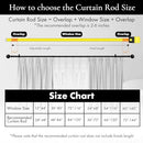 Meriville 1" Ball Single Window Treatment Curtain Rod, 48" to 84", Black - Like New