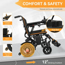 ELECTRIC WHEELCHAIR 20+ MILES RANGE ALL TERRAIN MOTORIZED WHEELCHAIR - ORANGE - Like New