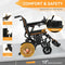 ELECTRIC WHEELCHAIR 20+ MILES RANGE ALL TERRAIN MOTORIZED WHEELCHAIR - ORANGE - Like New