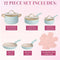 PARIS HILTON EPIC POTS PANS SET MULTI LAYER COATING TEMPERED GLASS LIDS, AQUA - Like New