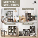 CAPHAUS 13-Inch Cube Storage Organizer Shelf Bookcase 8-Cube - Rustic Grey Oak - Like New