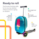 Lascoota Scooter Suitcase - 17.3" x 12.4" x 8.7" - Foldable 2-in-1 Design - Like New