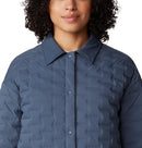 MOUNTAIN HARDWEAR STRETCHDOWN LIGHT SNAP JACKET - SIZE: WOMEN L - MOON BLUE - Brand New