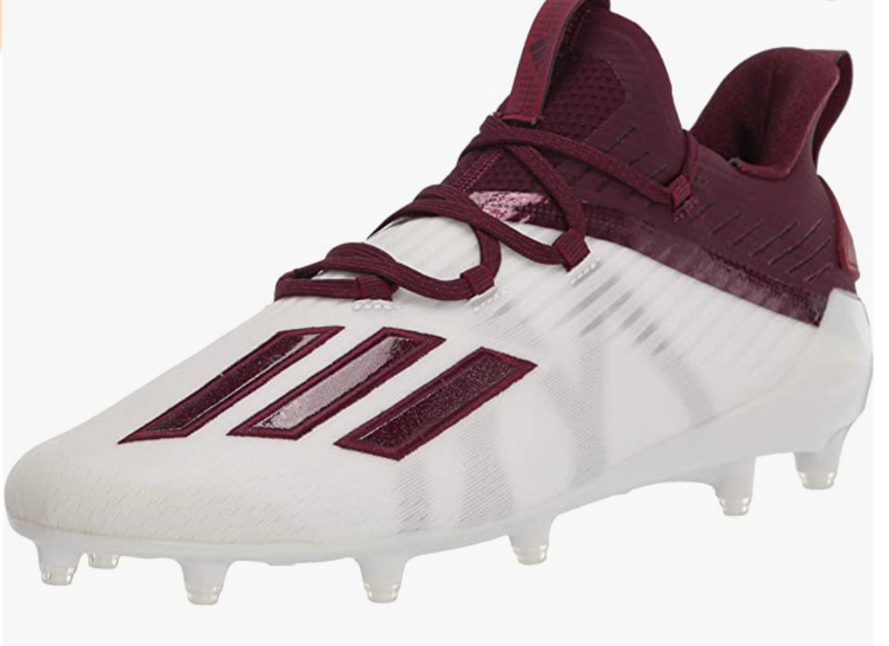 EH1311 Adidas Men's Adizero Football Cleats White/Maroon 13 Like New