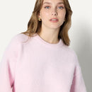 Amazon Essentials Women's Oversized-Fit Faux Mohair Sweater, Pastel Lila, S - Like New