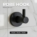 HIGHCRAFT SINGLE ROBE HOOK IN MATTE BLACK - BLACK - Like New