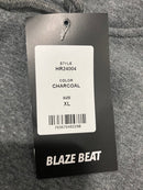 BLAZE BEAT SWEATSHIRT JACKET WITH FRONT POUCH - SIZE XL - CHARCOAL - HR24004 - Brand New