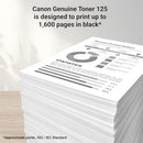 Canon 125 Black Toner Cartridge Compatible with MF3010, MF3010 VP, LBP6030W - Brand New