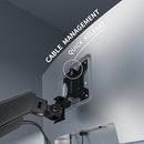 C-MOUNTS SINGLE MONITOR ARM DESK MOUNT，GAS SPRING MONITORS ARM FOR 17-32 - BLACK - Like New