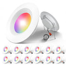 Amico 5/6" Smart LED Recessed Lighting 12 Pack, RGBCW Color Changing WiFi - Like New