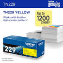 Brother Genuine TN229Y Yellow Standard Yield Printer Toner Cartridge - Yellow - Brand New