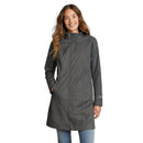 7346 EDDIE BAUER GIRL ON THE GO TRENCHCOAT WOMEN DARK CHARCOAL HEATHER 3XL - Like New