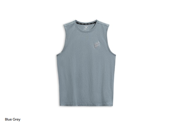 HURLEY HEATHERED TANK TEE - SIZE: MEN S - BLUE GREY - Brand New