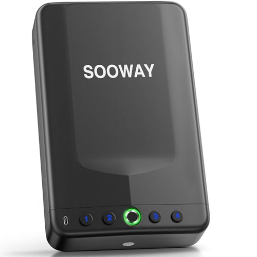 SOOWAY-450C GUN SAFE SMALL PISTOL SAFE BIOMETRIC GUN SAFE FOR HANDGUN - BLACK - Like New