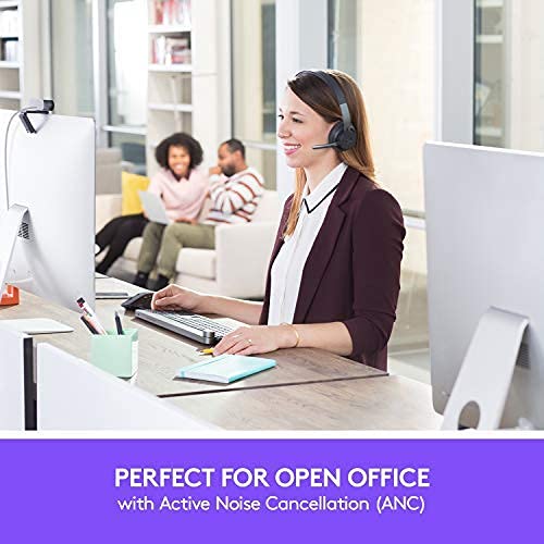 LOGITECH ZONE WIRELESS CERTIFIED FOR MICROSOFT TEAMS BLUETOOTH HEADSET-GRAPHITE - Like New