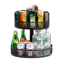 MIND READER 2-TIER SNACK CAROUSEL, COUNTERTOP ORGANIZER SNACKMESH - BLACK - Like New